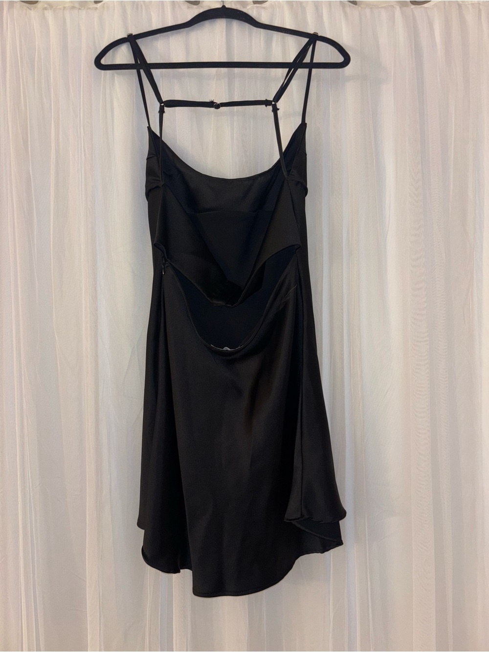 Zara Black Satin Slip Dress